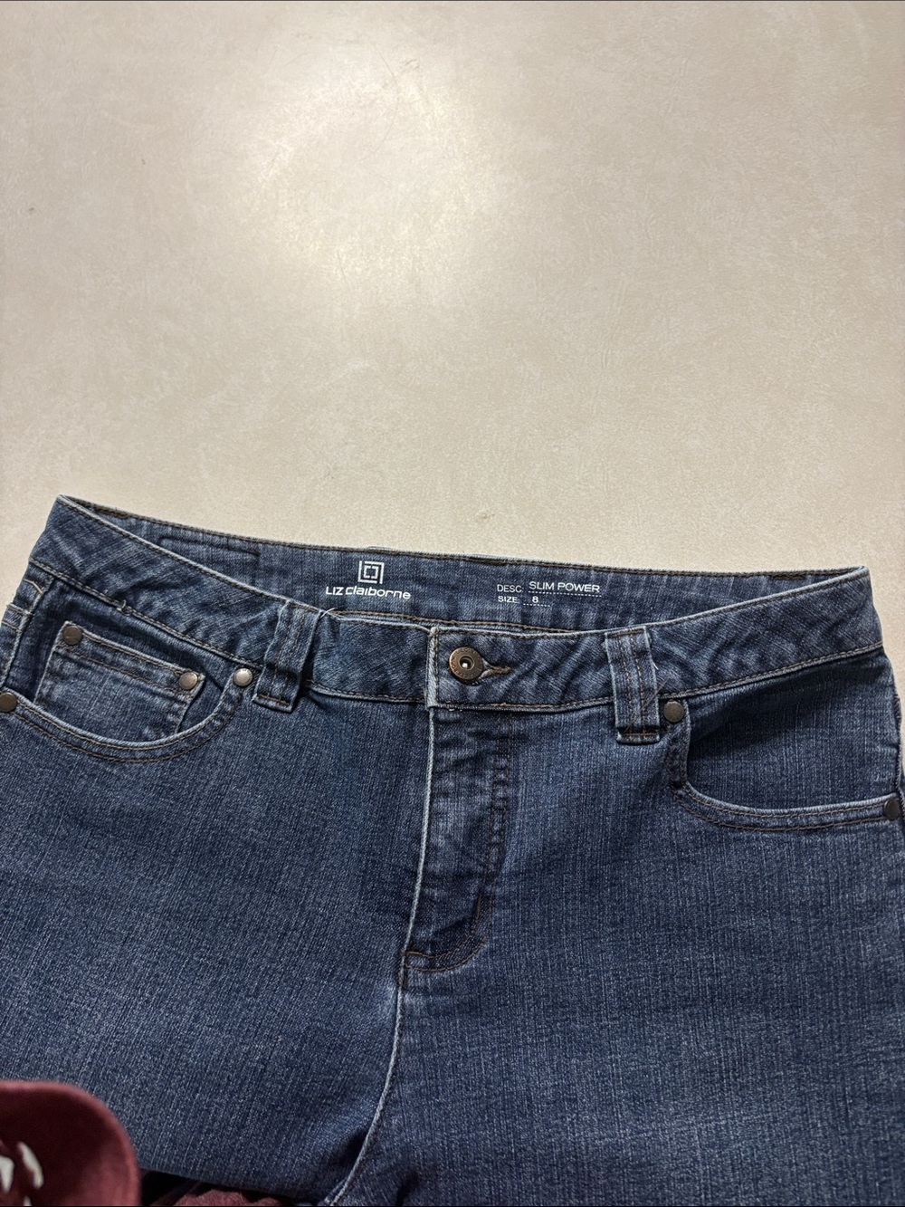 Liz Claiborne Dark Blue Slim Power Ankle Jeans